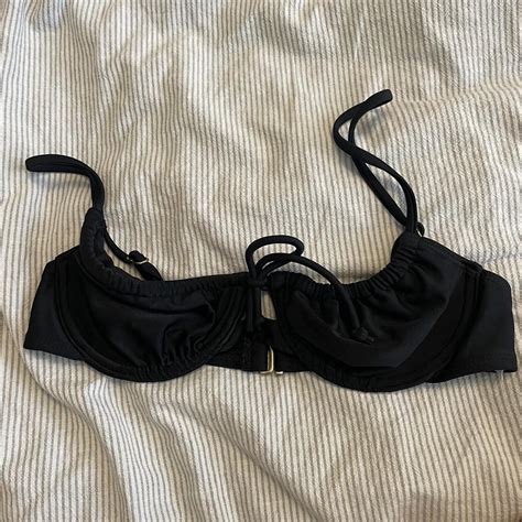 Black Bikini Top So Cute Tie Reminds Me Of Djerf Depop