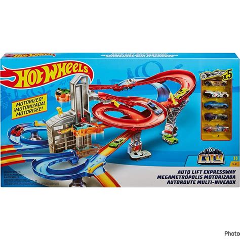 สนามแขงรถ Hot Wheels City Auto Lift Expressway Shopee Thailand