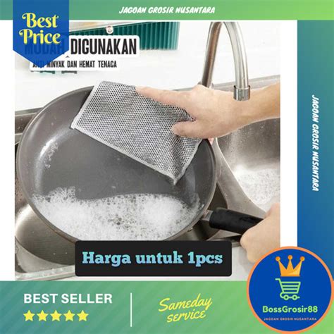 Jual Kain Lap Dapur Serbaguna Pembersih Piring Panci Sikat Kompor