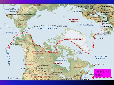 Map of Gjoa NW Passage