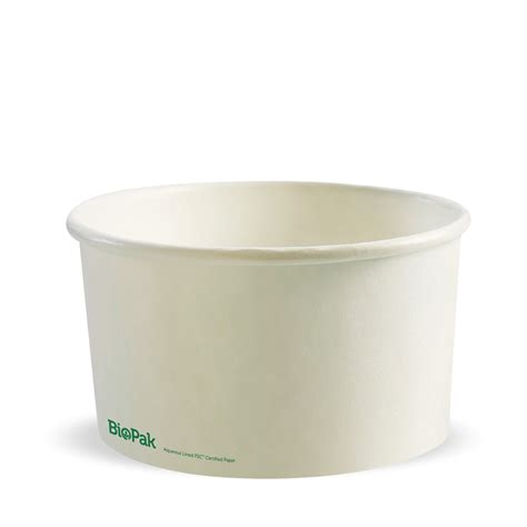 Paper Bowls 1 000ml White Compostable Paper Bowl BioPak Australia