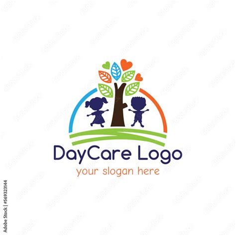 daycare logo design vector Stock Vector | Adobe Stock