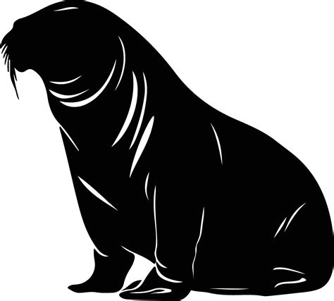 northern elephant seal black silhouette 38101950 Vector Art at Vecteezy