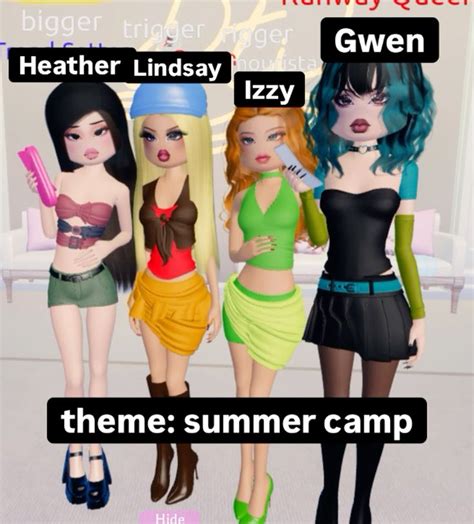 DTI (DRESS TO IMPRESS\ ROBLOX GAME /I OUTFIT INSPIRATION // THEME: SUMMER CAMP TOTAL DRAMA ...