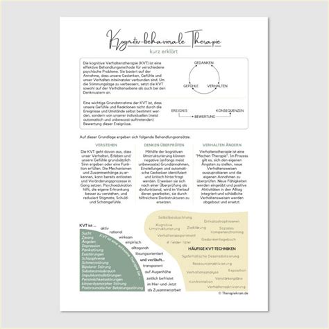 Infoblatt Kvt Kurz Erkl Rt Therapietool Therapiekram