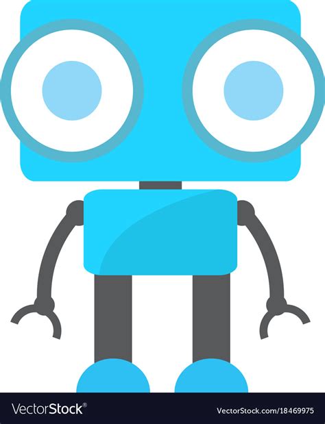 Isolated cute robot Royalty Free Vector Image - VectorStock