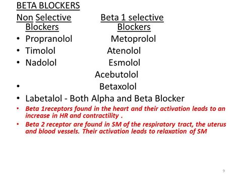 Non Selective Beta Blockers / PPT - Prevention and Management of ...