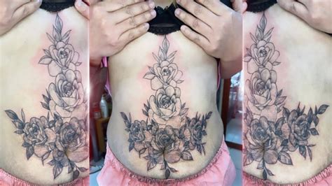 Female Stomach Tattoos To Cover Stretch Marks