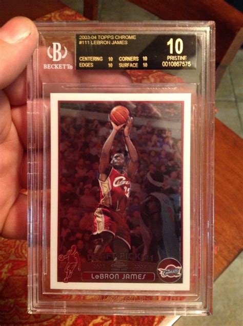 2003 04 Topps Chrome LeBron James Rookie Card BGS Black Label R