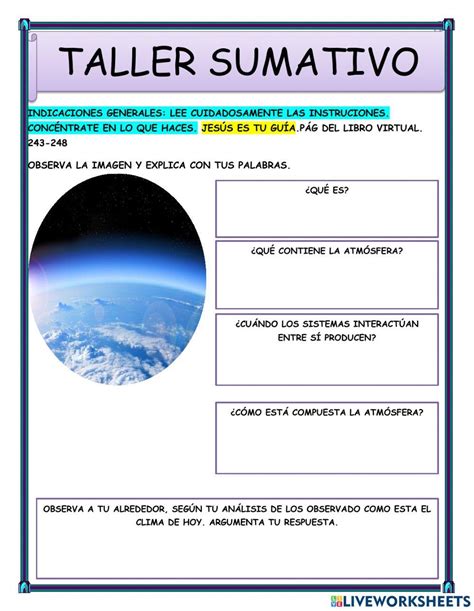 Atmósfera Free Worksheet Live Worksheets