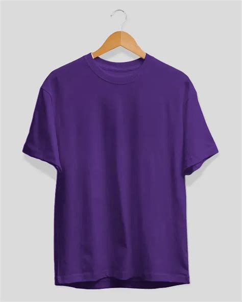 Shop Purple Plain Half-Sleeve T-Shirt In India | LoveDky