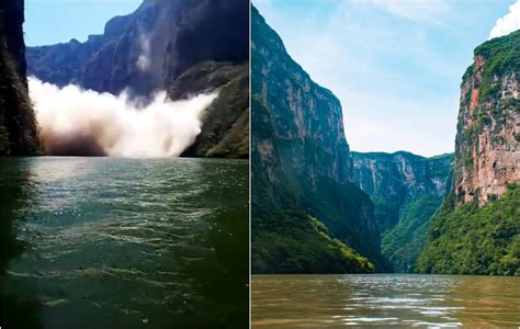 Video Así fue el impactante deslave del Cañón del Sumidero en Chiapas