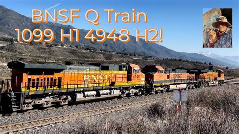 BNSF Lead 6529 ES44C4 H1 1099 GEH2 4948 C44 9Ws Quick Easy Q Train