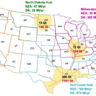 A map of the United States showing the regional conservative estimates ...