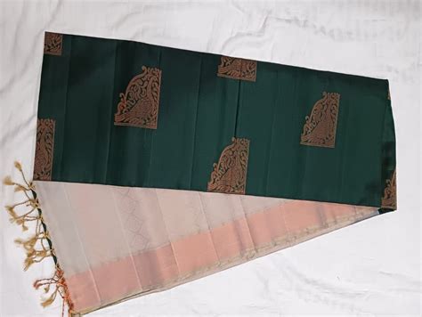 Weaving Wedding Wear Pure Handloom Kanchipuram Soft Silk Saree M