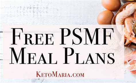 NEW FREE PSMF MEAL PLANS Maria Mind Body Health Protein Sparing