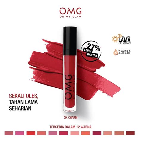 OMG Oh My Glam Matte Kiss Lip Cream 09 Charm 3 5 G Raena Beauty