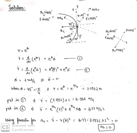 Solved The Collar Has A Mass Of Kg And Travels Along The