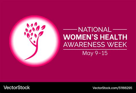 National Womens Health Week Awareness Royalty Free Vector