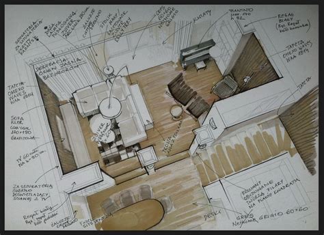 Drawing Interior, Interior Design Sketches, Interior Rendering ...