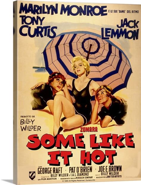 Marilyn Monroe Some Like It Hot Some Like It Hot Film Posters Vintage Old Movie Posters