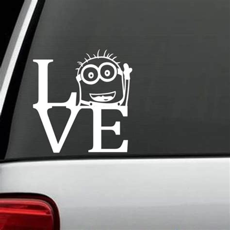 Despicable Me Love Minions Window Decal Sticker Custom Made In The