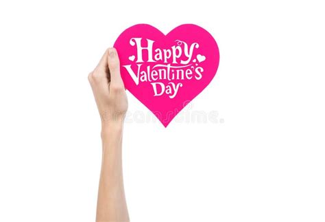 Valentine S Day And Love Theme Hand Holds A Greeting Card In The Form