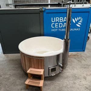 Recessed Hot Tub Premium Wifi Oak Cabinet Urban Cedar Hot Tubs