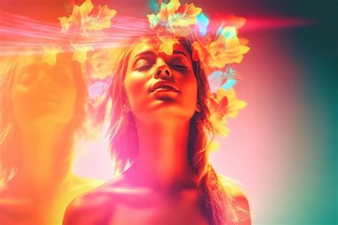 Premium Ai Image Summer Themed Double Exposure Bikini Portrait