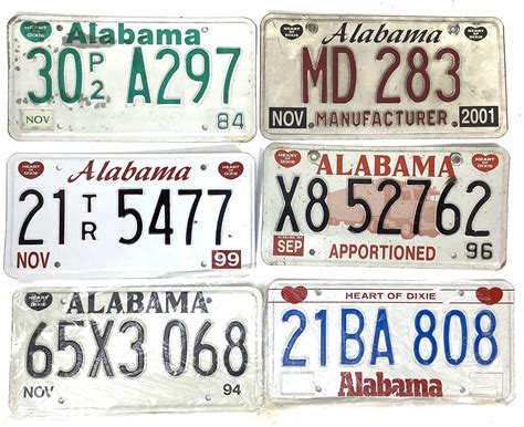 Lot 18 Vintage Alabama License Plates Manufacturer