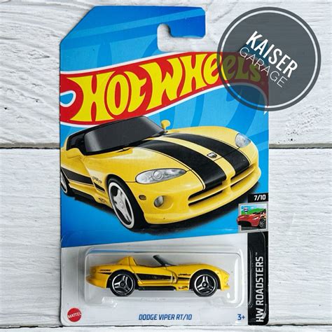 Hot Wheels Dodge Viper RT 10 Yellow HW Roadsters Shopee Malaysia