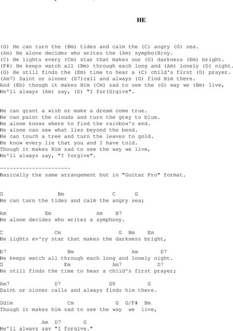 Gospel Song Chords For Guitar