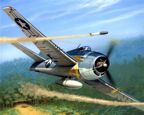 1944 F6F Hellcat Arkadiusz Wrobel Aircraft Art Wwii Fighter Planes