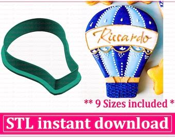 Hot Air Balloon Cookie Cutter STL Etsy