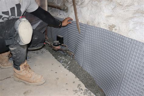 French Drain Installation Ma And Ri Drycrete Waterproofing