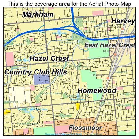 Aerial Photography Map of Hazel Crest, IL Illinois