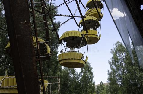 Prypiat Ferris Wheel Close-up in Chernobyl Exclusion Zone, Ukraine ...