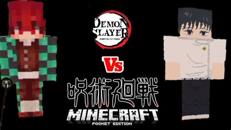 Tanjiro Kamado Vs Yuta Okkotsu Minecraft Bedrock Demon Slayer E The