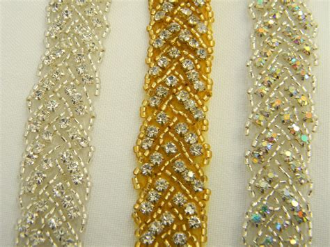 Rhinestone Trimchain Formal Gown Belt Swarovski Shine Silver /gold ...