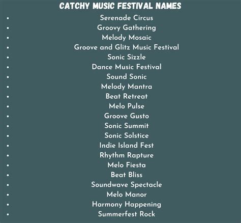 700+ Funny and Cool Music Festival Names Ideas