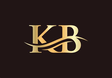 Initial Linked Letter KB Logo Design Modern Letter KB Logo Design