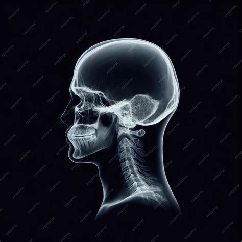 Premium Photo | X ray of human skull