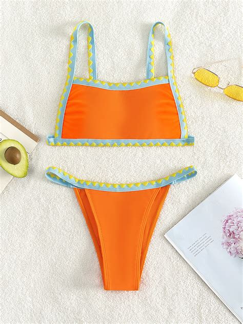 Whip Stitch Bikini Swimsuit SHEIN USA