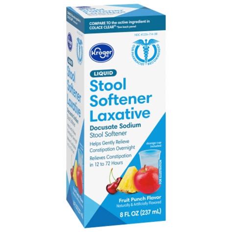 Kroger® Stool Softener Laxative Docusate Sodium Liquid Fruit Punch