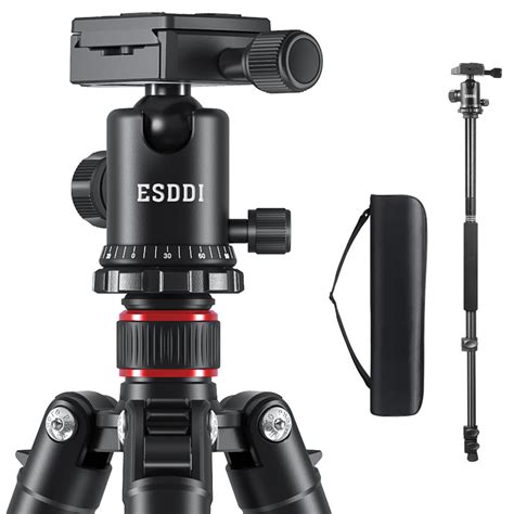 Esddi Photo Camera Tripod 62 6 Aluminum Alloy Tripod With Monopod And 360 Degree Ball Head