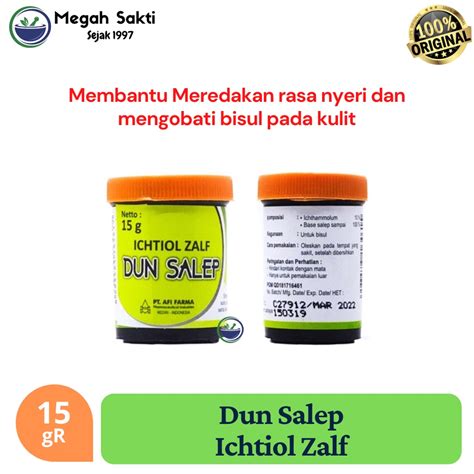 Jual MGS Dun Salep Salap Bisul Ichtiol Zalf Isi 15 GR Shopee