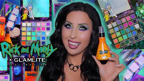 RICK AND MORTY X GLAMLITE FULL COLLECTION SWATCHES TRY ON YouTube