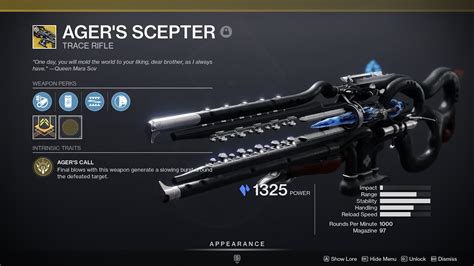 Ager S Scepter Exotic Trace Rifle Guide A Hollow Coronation Destiny