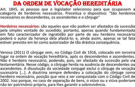 Da Ordem De VocaÇÃo HereditÁria Pdf Download Grátis