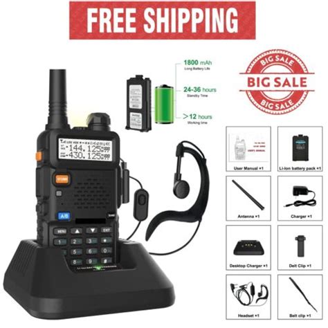 Digital Handheld Radio Scanner Fire Police Vhf Fm Ems Ham 2 Way Transceiver Dual Ebay